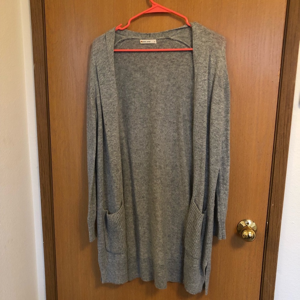 Nantucket Cardigan in heather grey